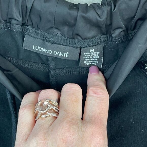 EUC Luciano Dante Womens Black Cozy Pants with Zipper Pockets Size M - Picture 5 of 5